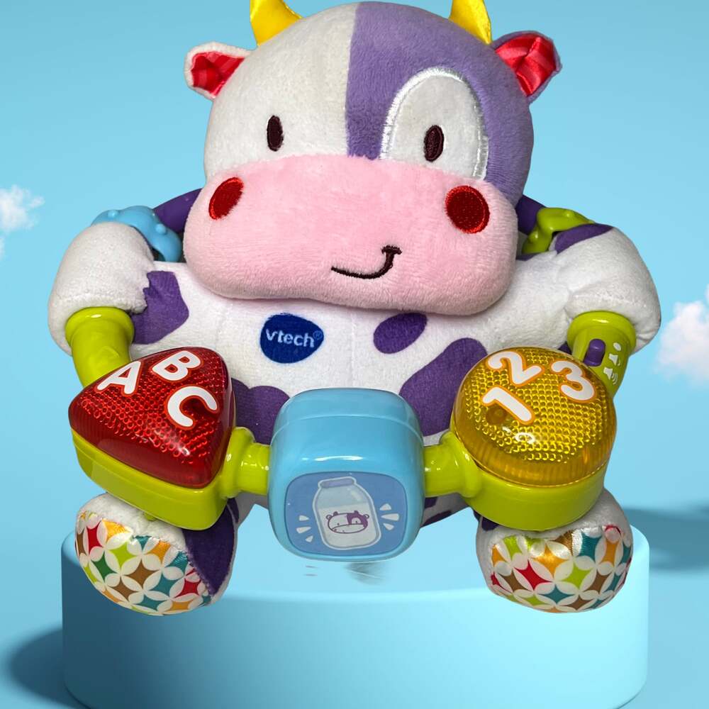 VTech Baby Lil' Critters Moosical Beads Plush Cow Toy - Purple